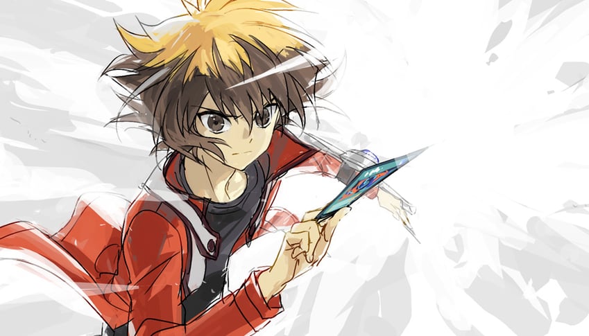 yuki judai (yu-gi-oh! and 1 more) drawn by moribuden