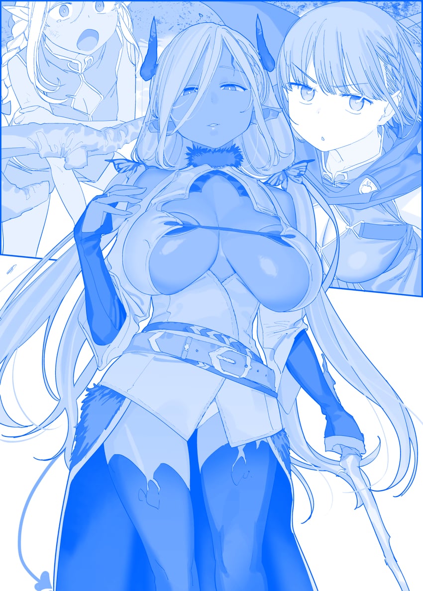 ai-chan and demon-chan (getsuyoubi no tawawa) drawn by himura_kiseki