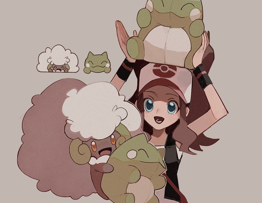 hilda and whimsicott (pokemon and 1 more) drawn by 950magi618