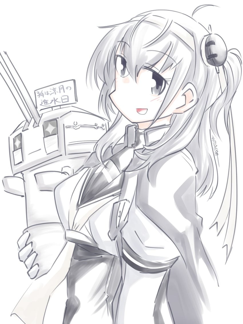 suzutsuki and chou-10cm-hou-chan (kantai collection) drawn by honketsu