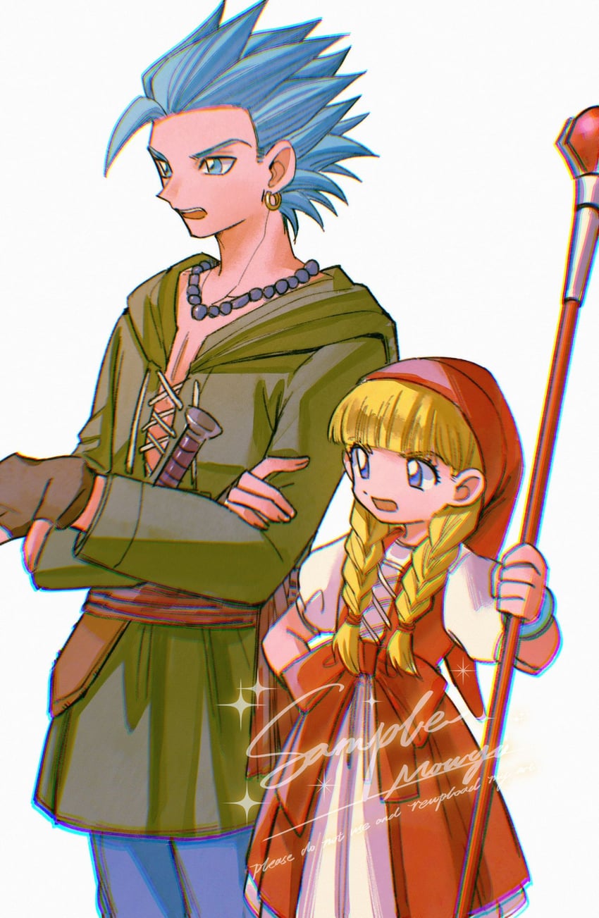 camus and veronica (dragon quest and 1 more) drawn by mouyi
