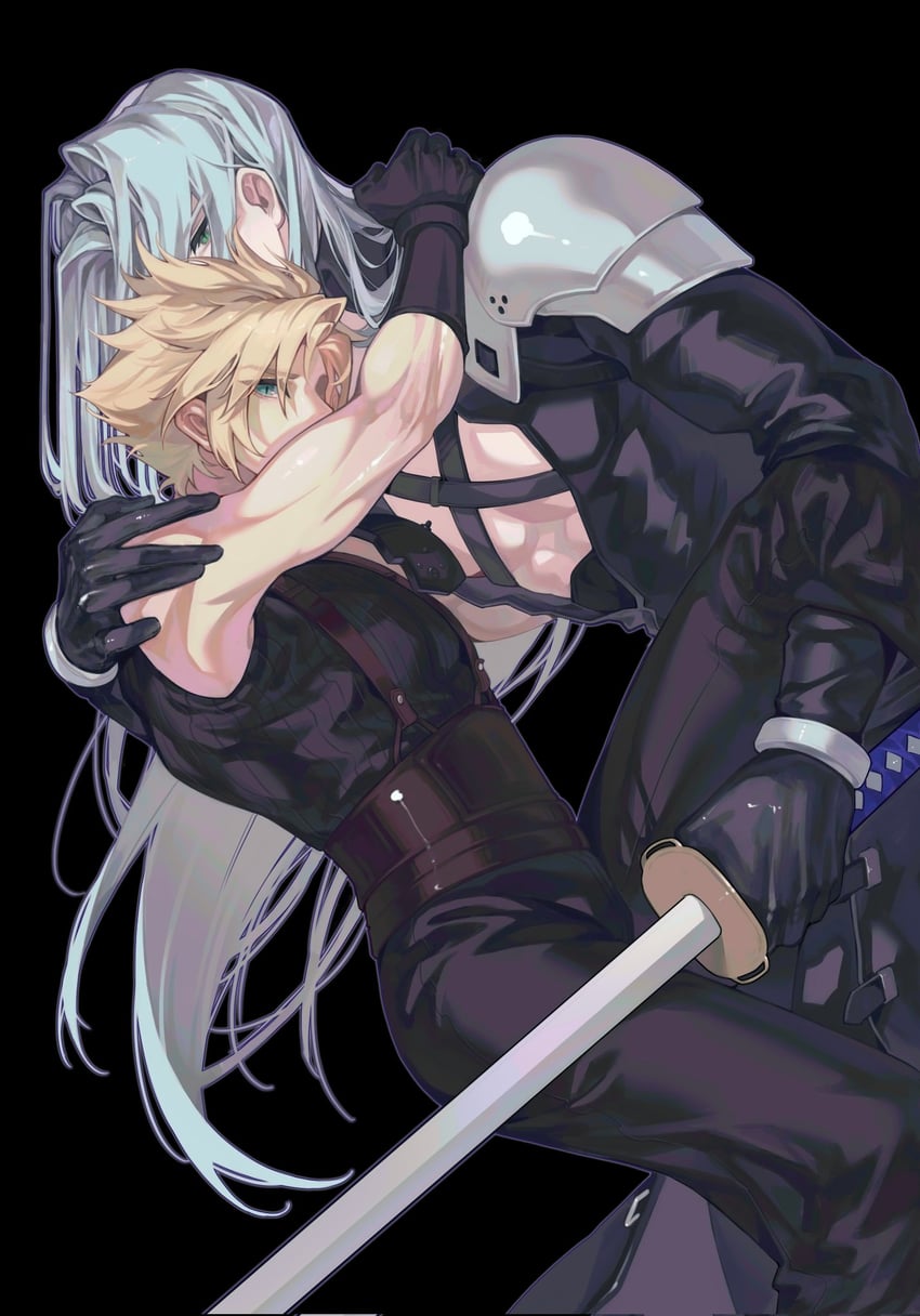 cloud strife and sephiroth (final fantasy and 1 more) drawn by shyii11