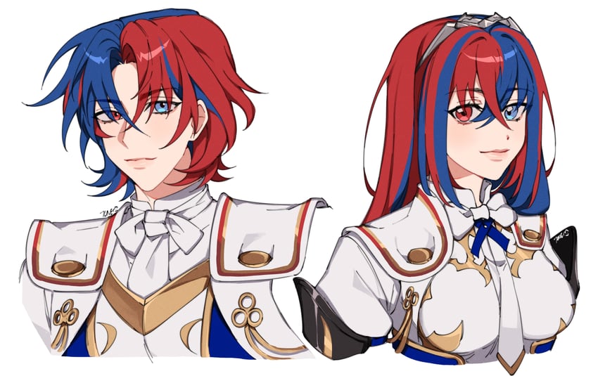 female alear and male alear (fire emblem and 1 more) drawn by majunjuu