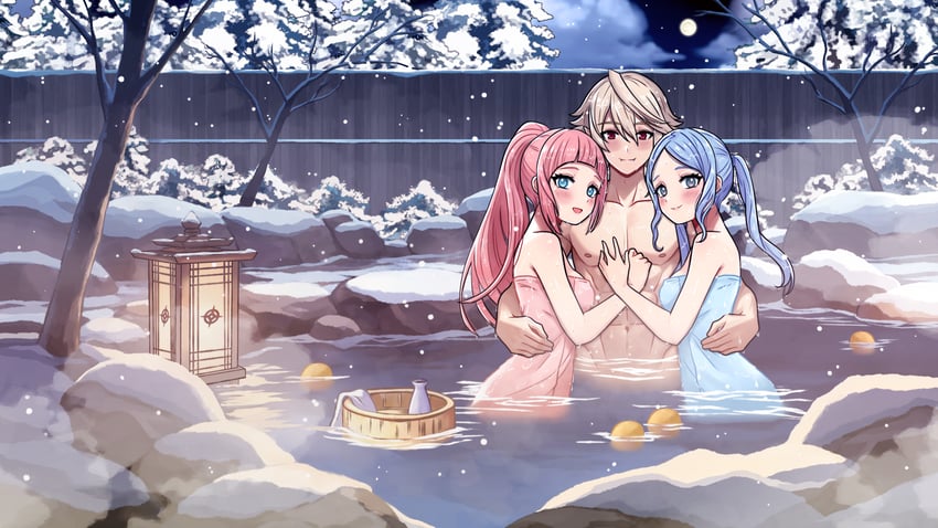 male corrin, felicia, and flora (fire emblem and 1 more) drawn by rein_creamsoda