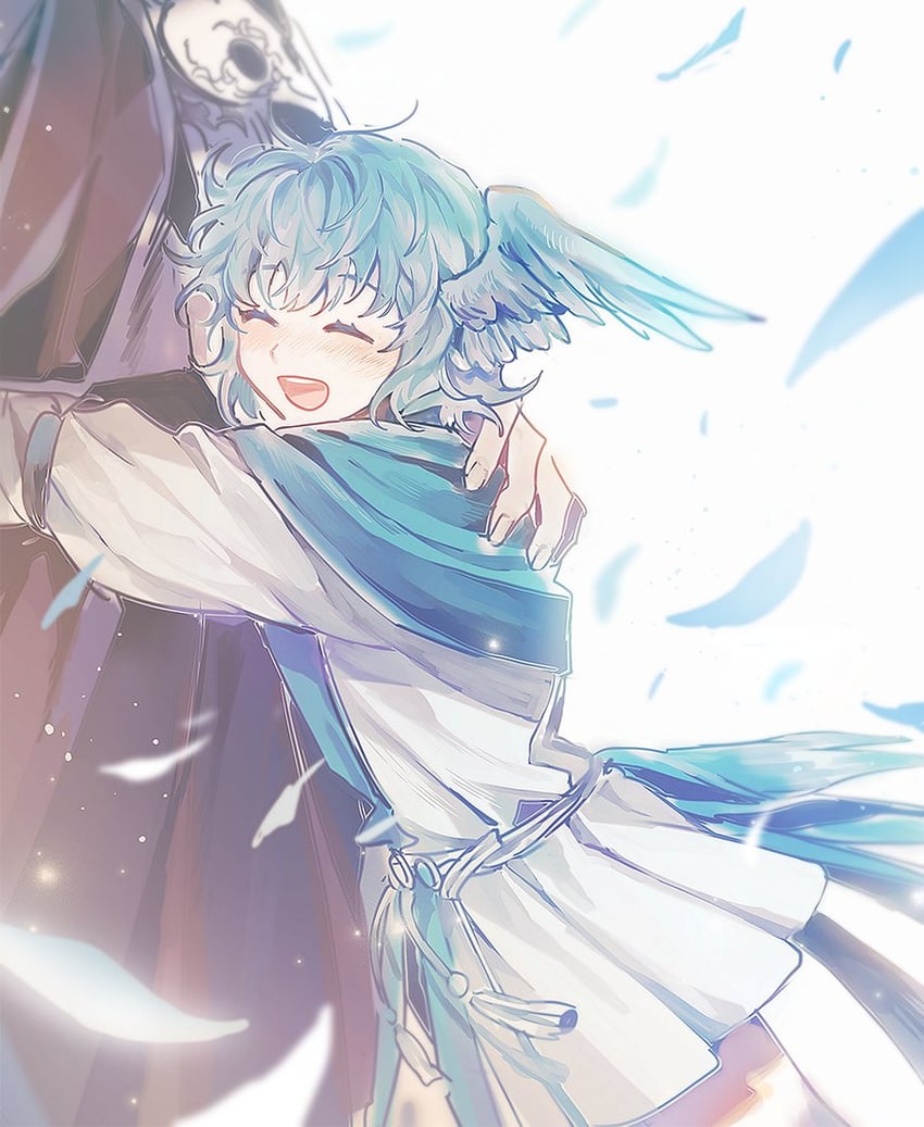 meteion and hermes (final fantasy and 1 more) drawn by lofi_(ff14_pl)
