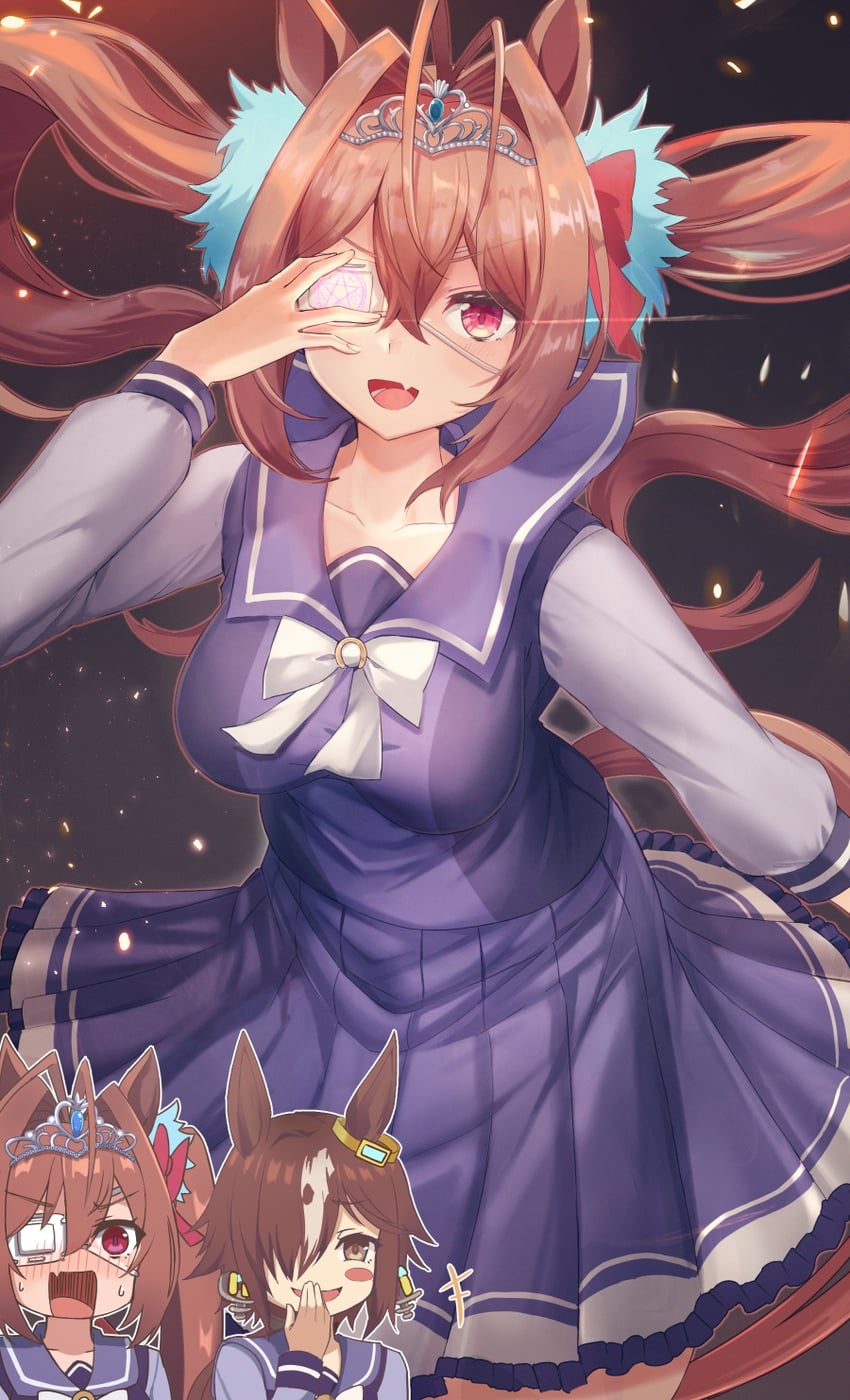 daiwa scarlet and vodka (umamusume and 1 more) drawn by torottye