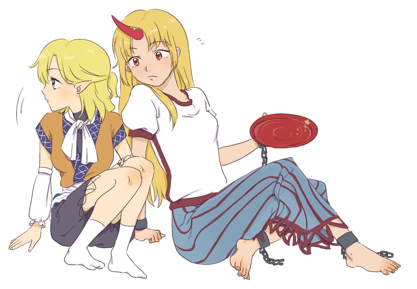 mizuhashi parsee and hoshiguma yuugi (touhou) drawn by sibata_maru