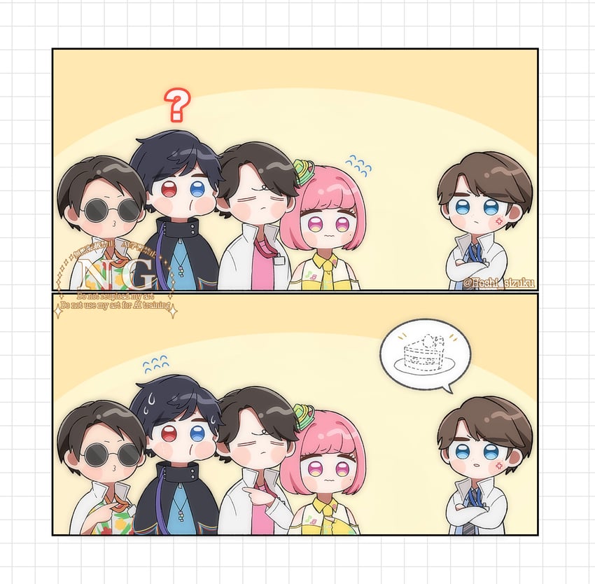 poppi pipopapo, houjou emu, parad, kuujou kiriya, and kagami hiiro (kamen rider and 1 more) drawn by hoshi_no_shizuku