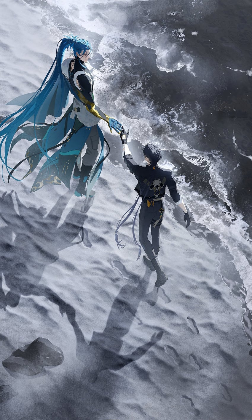 rover, male rover, and jiyan (wuthering waves) drawn by thunder_dosa