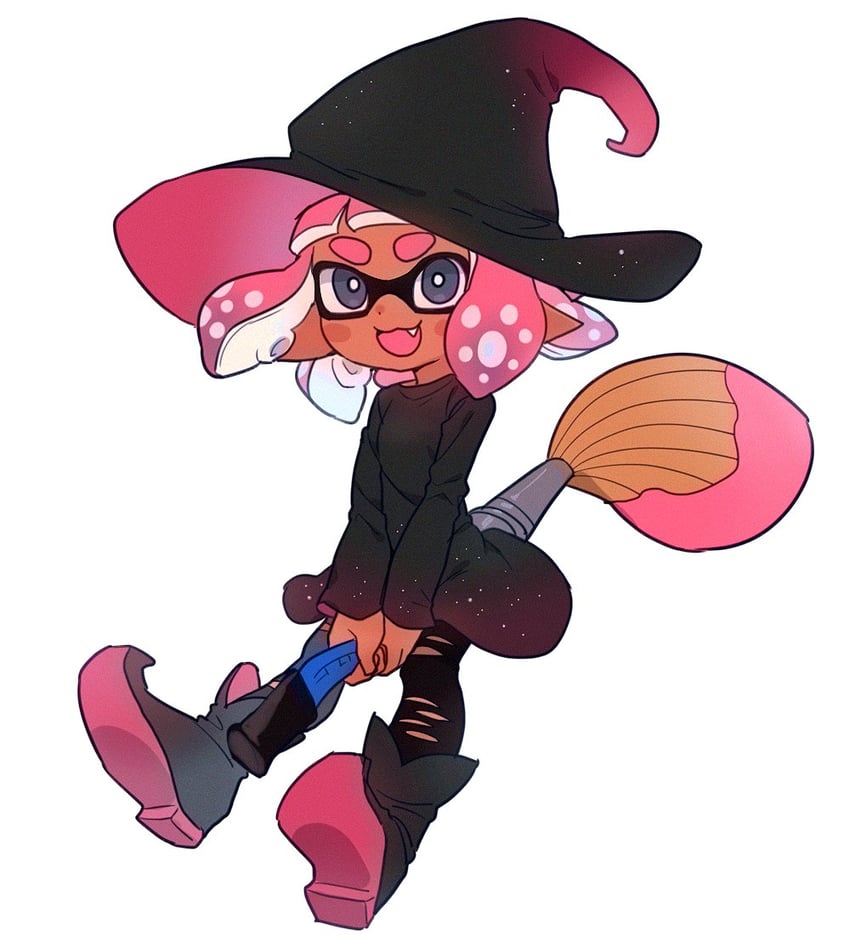 inkling player character, inkling girl, and aki (splatoon) drawn by ikki_(gsl_9708)