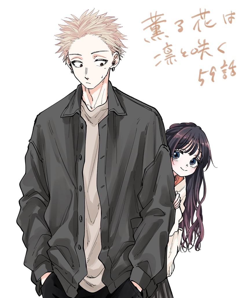 waguri kaoruko and tsumugi rintarou (kaoru hana wa rin to saku) drawn by mikami_saka
