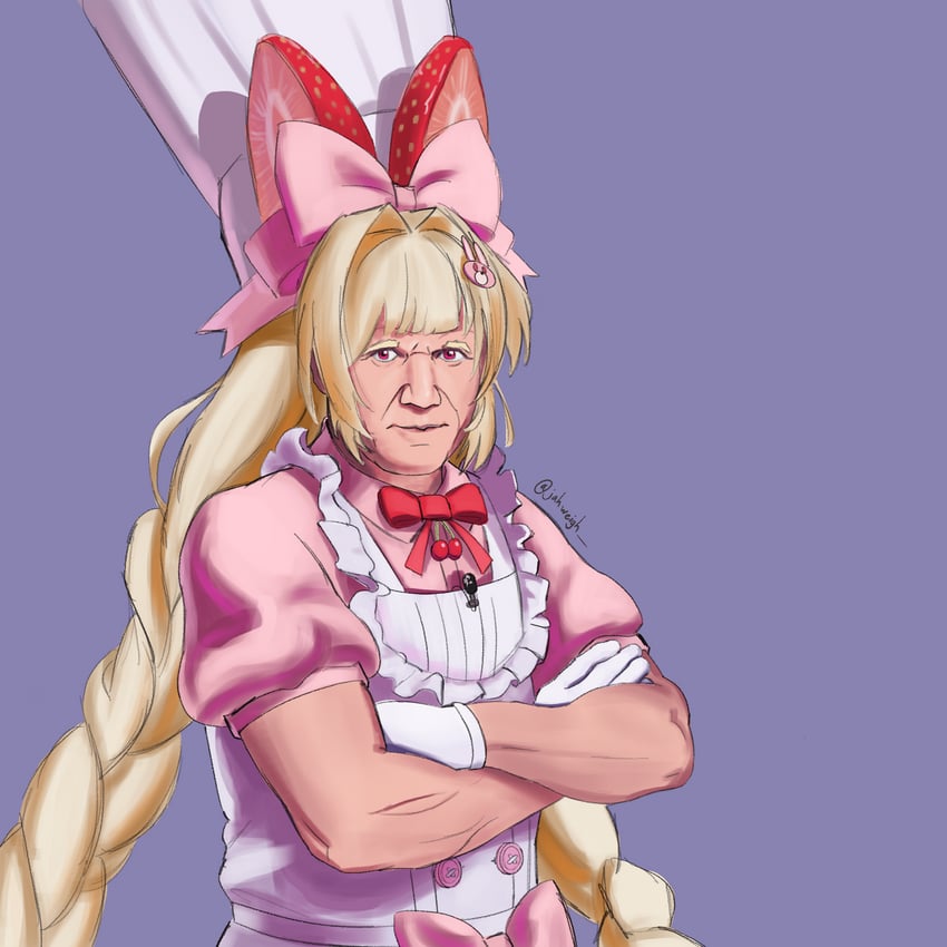 gordon ramsay and crust (goddess of victory: nikke and 1 more) drawn by jahweigh