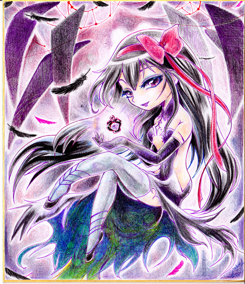 akemi homura and akuma homura (mahou shoujo madoka magica and 1 more) drawn by whey-event