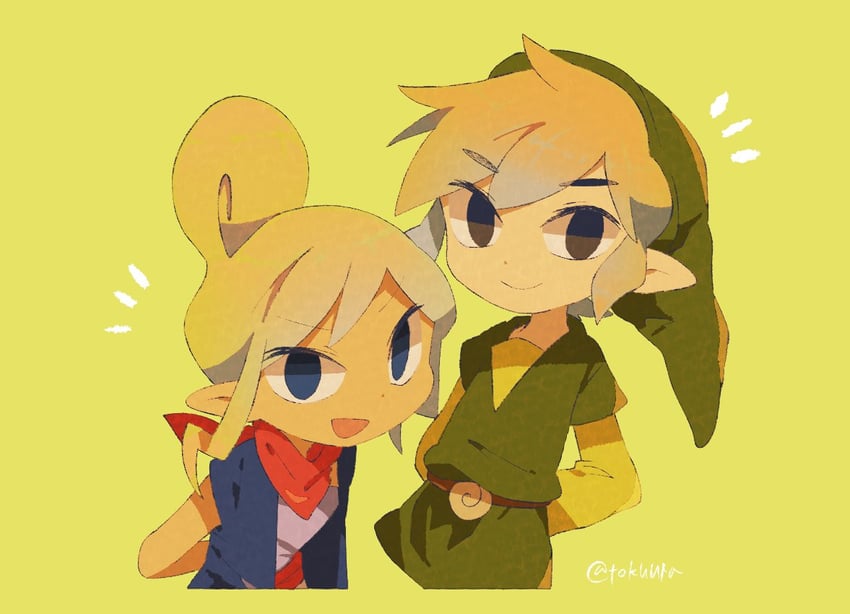 link, toon link, and tetra (the legend of zelda and 1 more) drawn by tokuura
