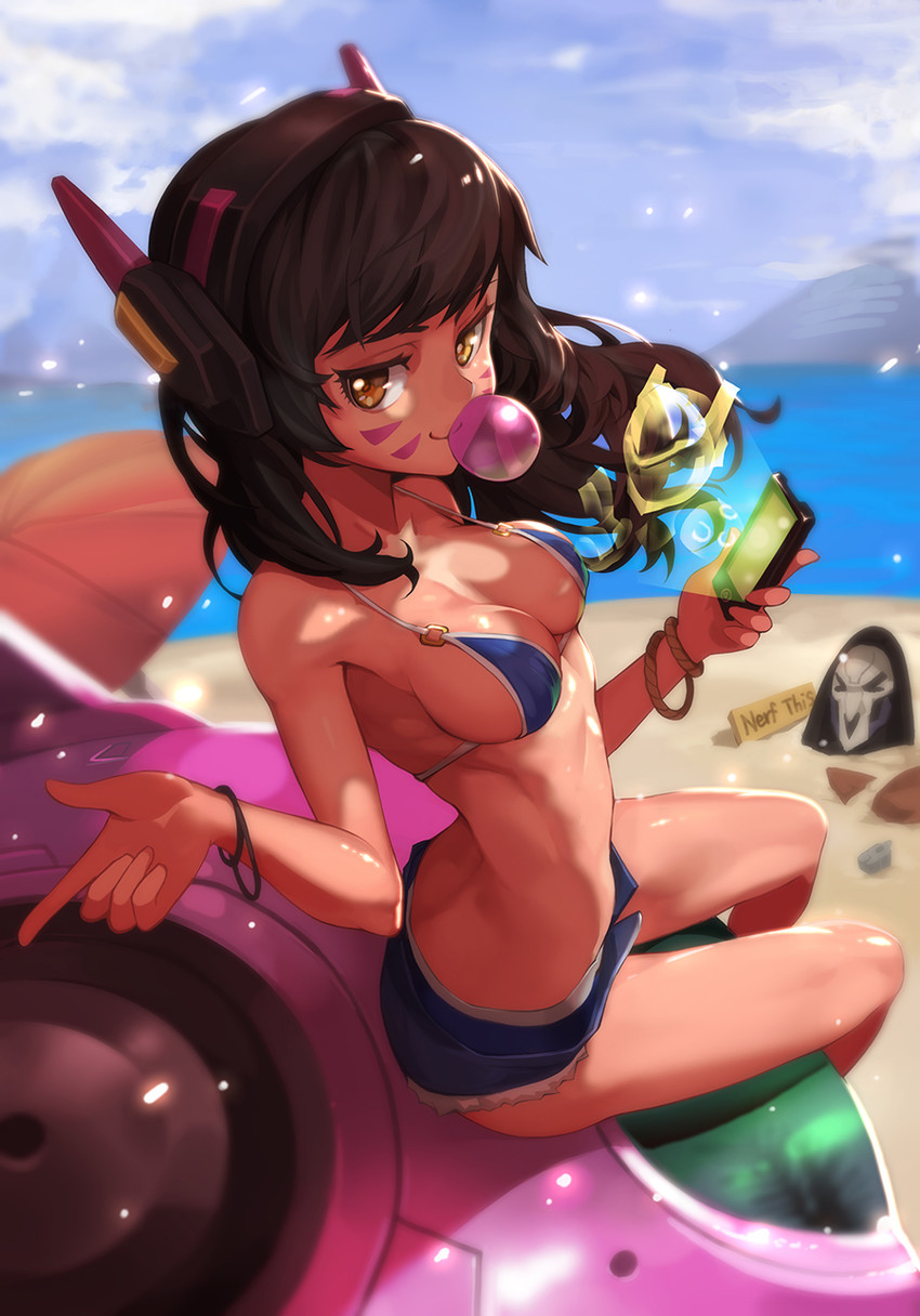 d.va and reaper (overwatch and 1 more) drawn by goomrrat