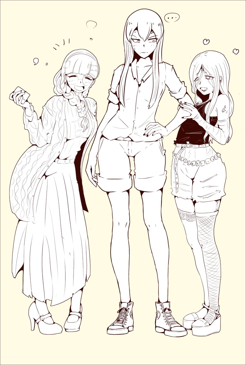 tanaka michiko, tada randa, and momomori momo (mahou shoujo ni akogarete) drawn by haruka_poipoi