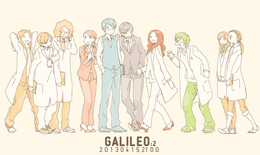 yukawa manabu, utsumi kaoru, kusanagi shunpei, kishitani misa, takubo souichirou, and 5 more (galileo) drawn by aonoimin