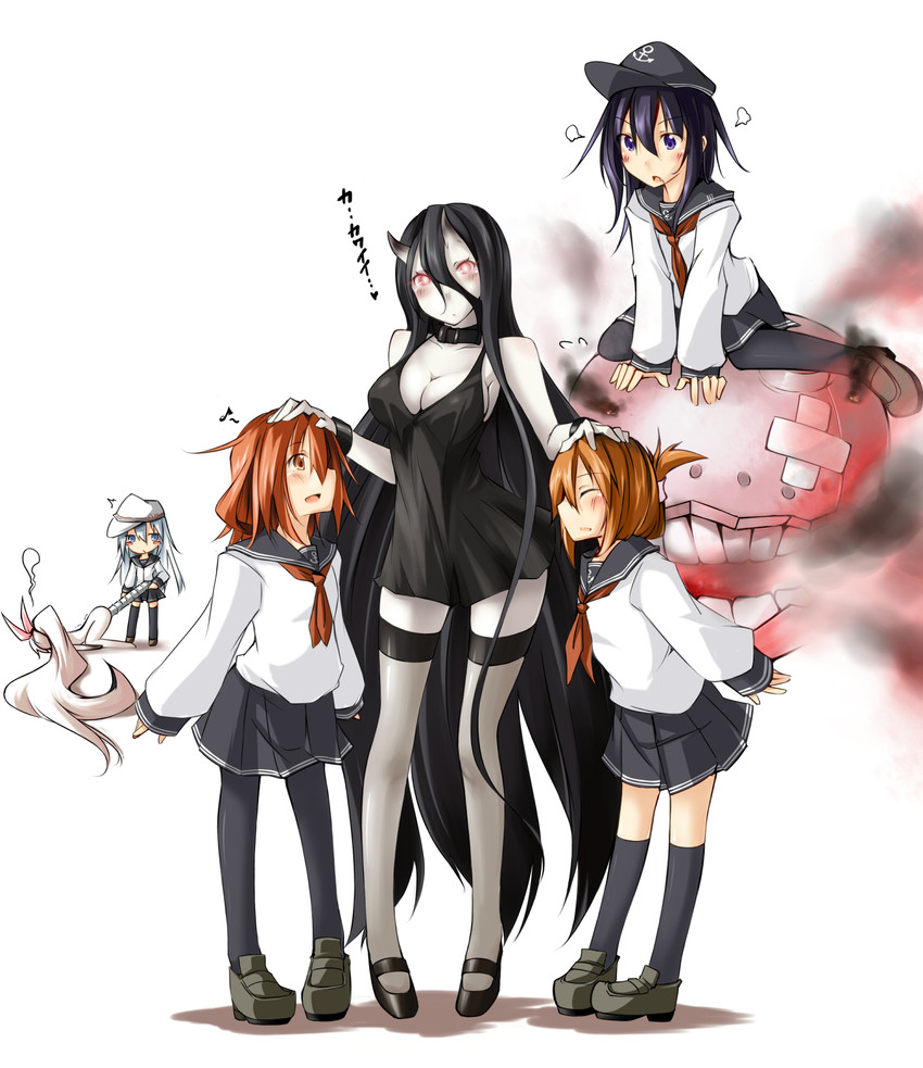 hibiki, inazuma, ikazuchi, akatsuki, verniy, and 3 more (kantai collection) drawn by kaminagi_(kaminagi-tei)