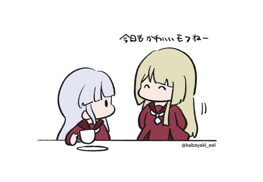 kon kanaho and miyagawa takane (assault lily) drawn by kabayaki_(kabayaki_eel)