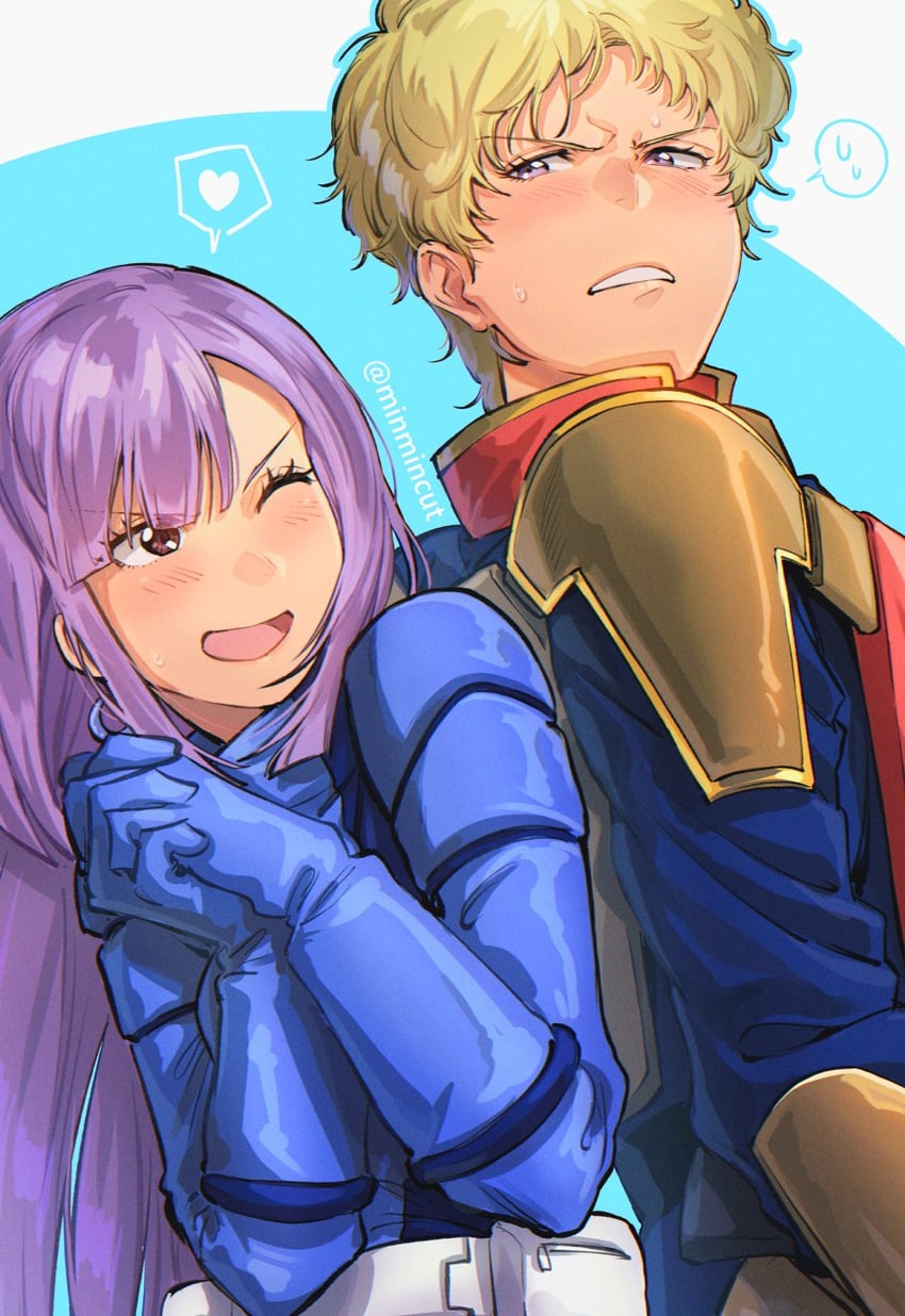 roux louka and glemy toto (gundam and 1 more) drawn by chanmura