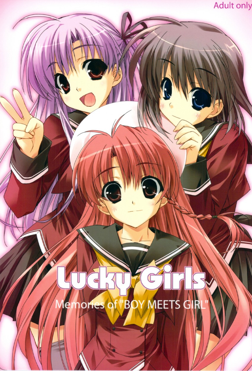 shingyouji mao, tsubasa miu, and kasugano haruna (boy meets girl) drawn by shintarou