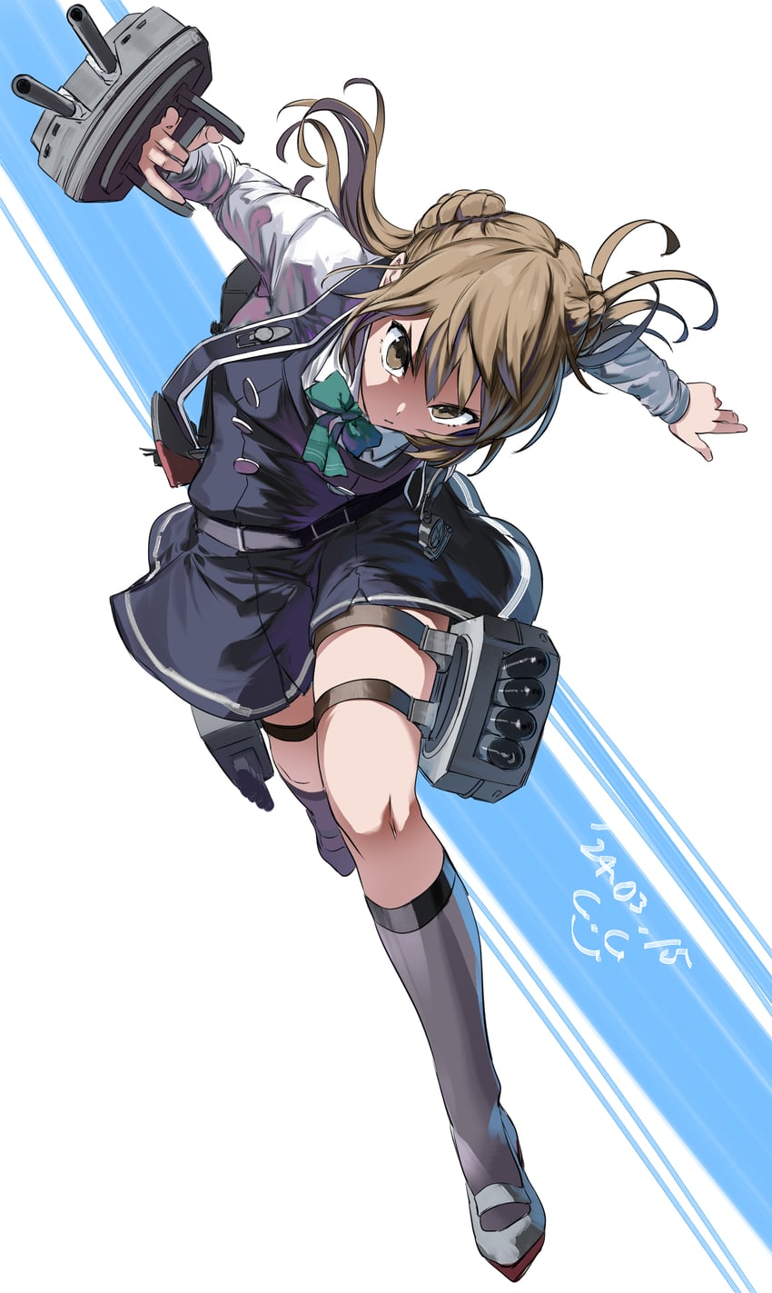 michishio and michishio kai ni (kantai collection) drawn by gegesan