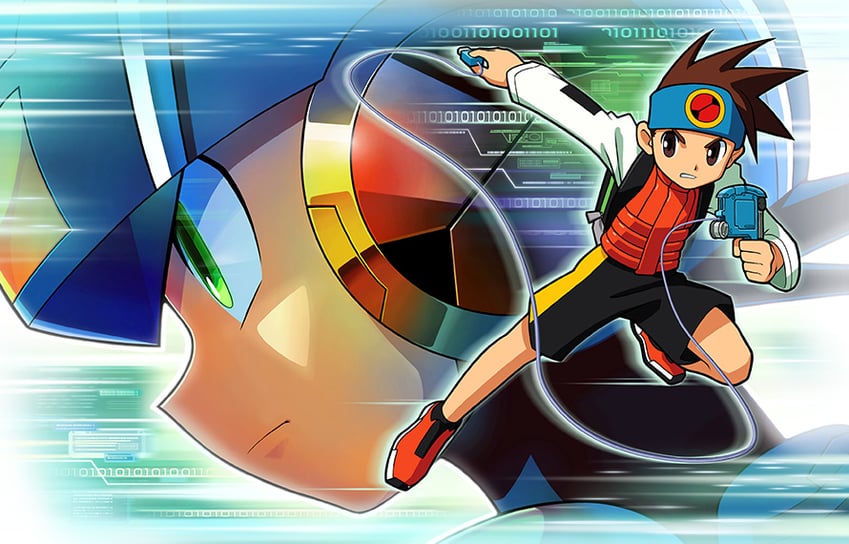 megaman.exe and lan hikari (mega man and 2 more)