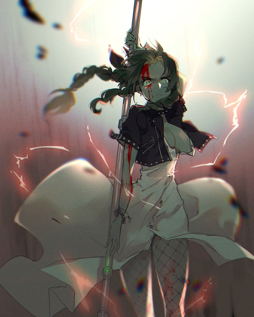 aerith gainsborough (final fantasy and 2 more) drawn by goku-chan
