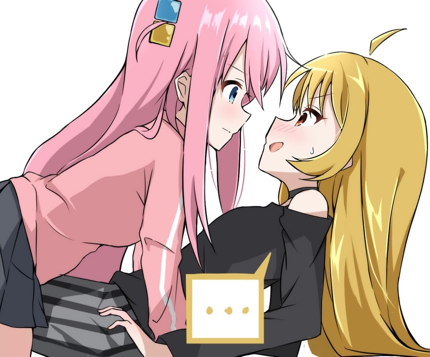 gotoh hitori and ijichi seika (bocchi the rock!) drawn by harumiya_(meron89893)