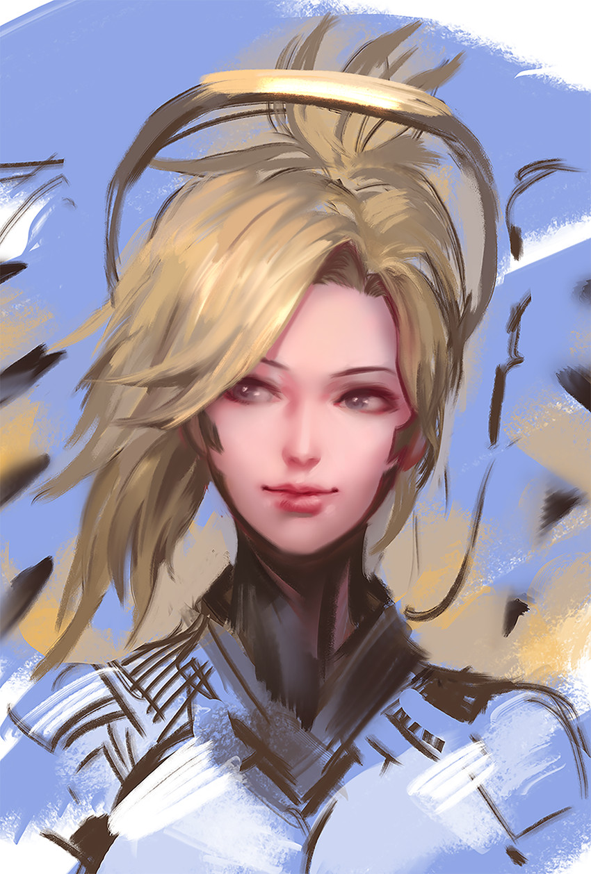 mercy (overwatch and 1 more) drawn by dopey_(dopq)