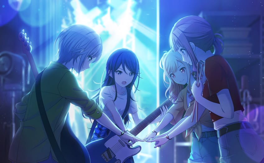 tenma saki, hoshino ichika, mochizuki honami, and hinomori shiho (project sekai) drawn by colorful_palette