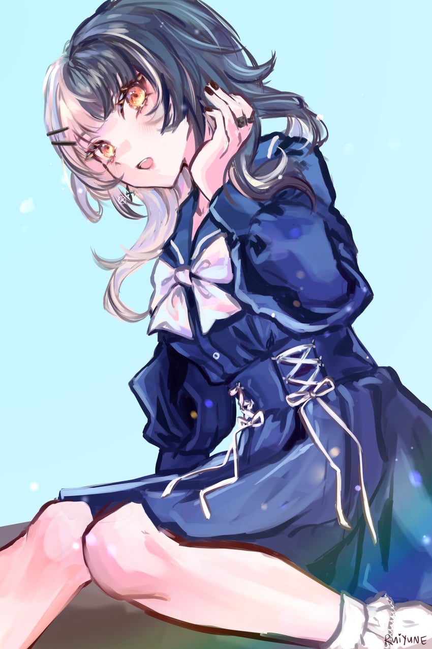 shiori novella (hololive and 1 more) drawn by ruiyune