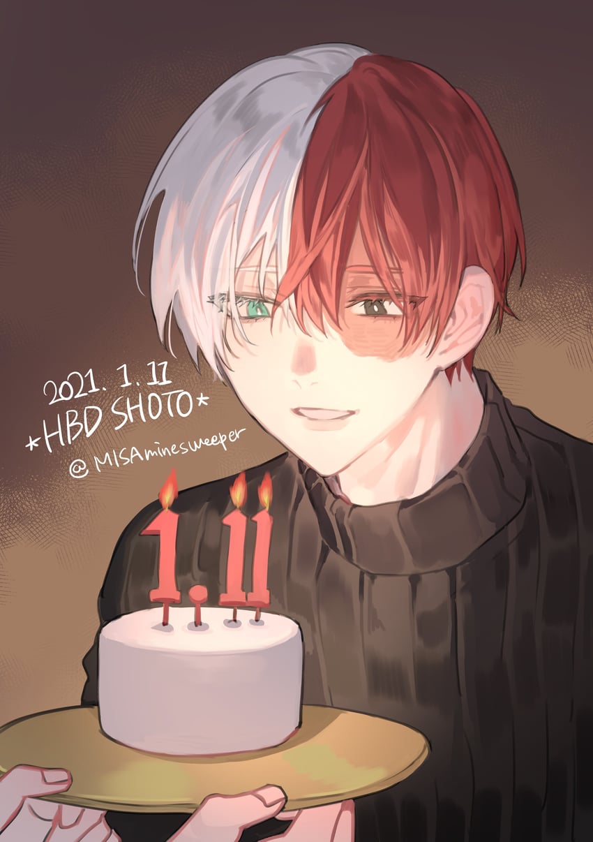 todoroki shoto (boku no hero academia) drawn by misa_(jjin_miryeon)