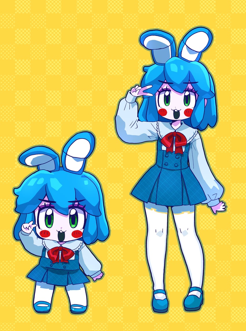 toy bonnie (five nights at freddy's and 1 more) drawn by minami_(mnm-kyk)