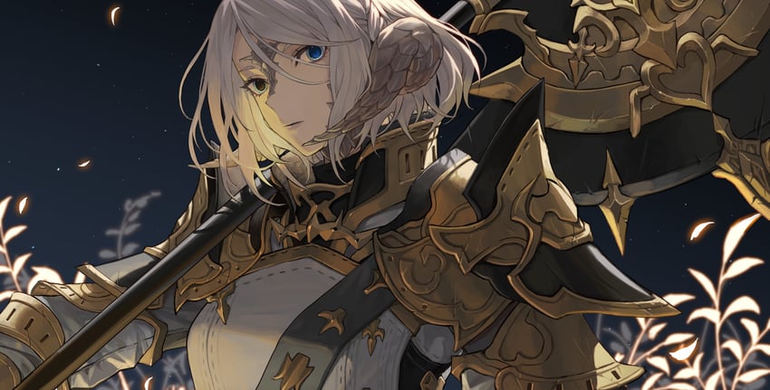 warrior of light (final fantasy and 1 more) drawn by renz_ff14