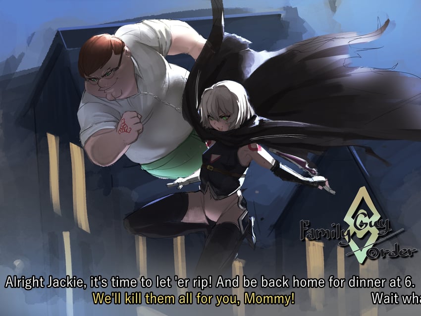 jack the ripper and peter griffin (fate and 2 more) drawn by kowai_(iamkowai)