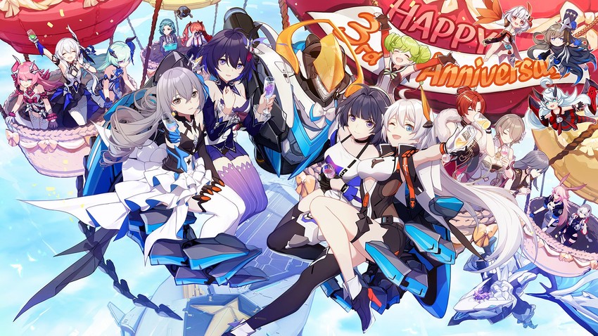 kiana kaslana, raiden mei, fu hua, bronya zaychik, seele vollerei, and 17 more (honkai and 1 more)