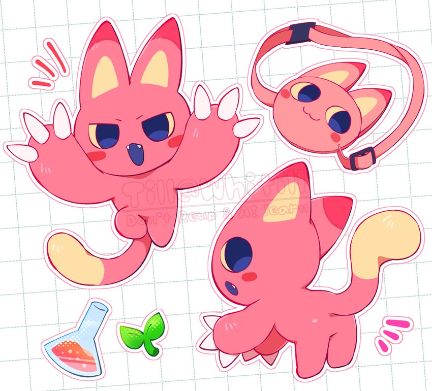 myaotchi (tamagotchi and 1 more) drawn by till_(whitill_fluffy)