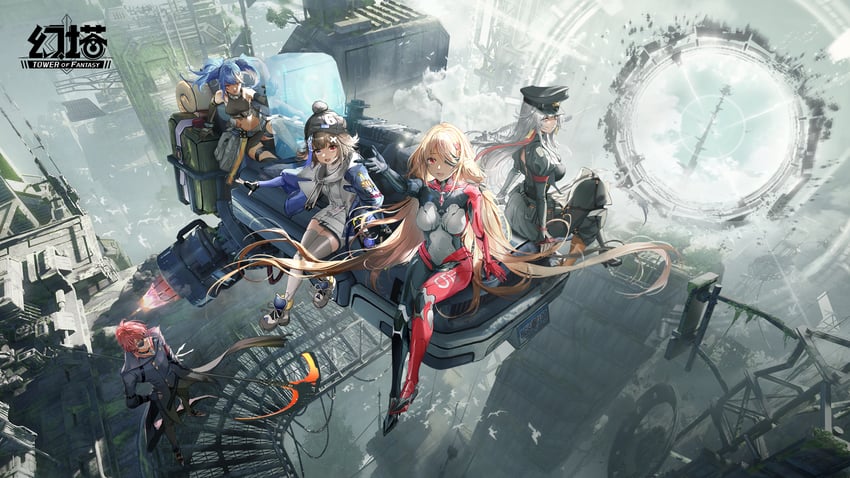 nemesis, cocoritter, claudia, king, and cobalt-b (tower of fantasy)