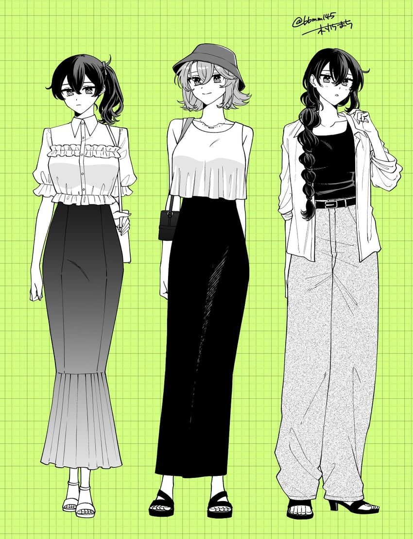 kaga, nagato, and mutsu (kantai collection) drawn by machi_(ritovoyage)