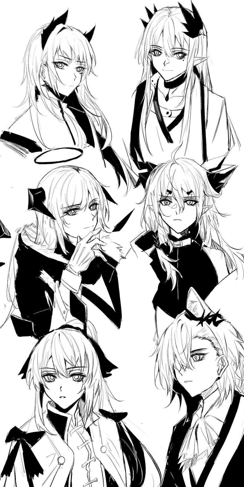 mostima, irene, muelsyse, penance, weedy, and 1 more (arknights) drawn by xiaoshenke621