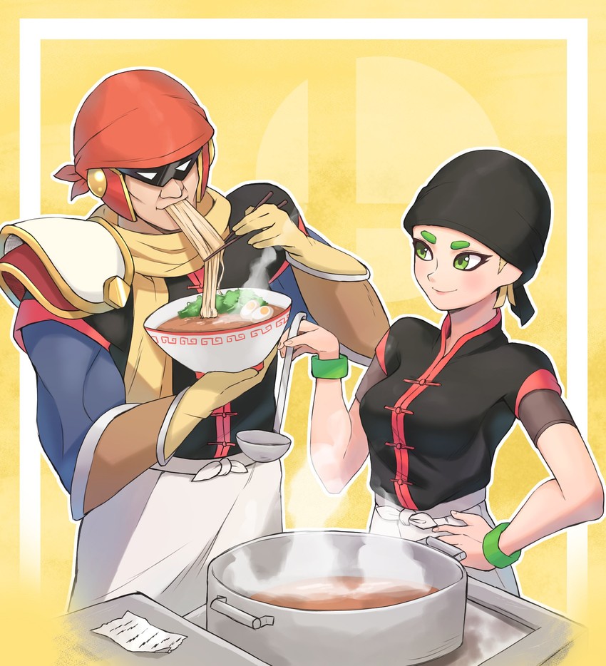 min min and captain falcon (nintendo and 2 more) drawn by grimmelsdathird