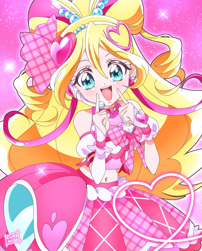 sakura uta and cure idol (precure and 1 more) drawn by cure_nico