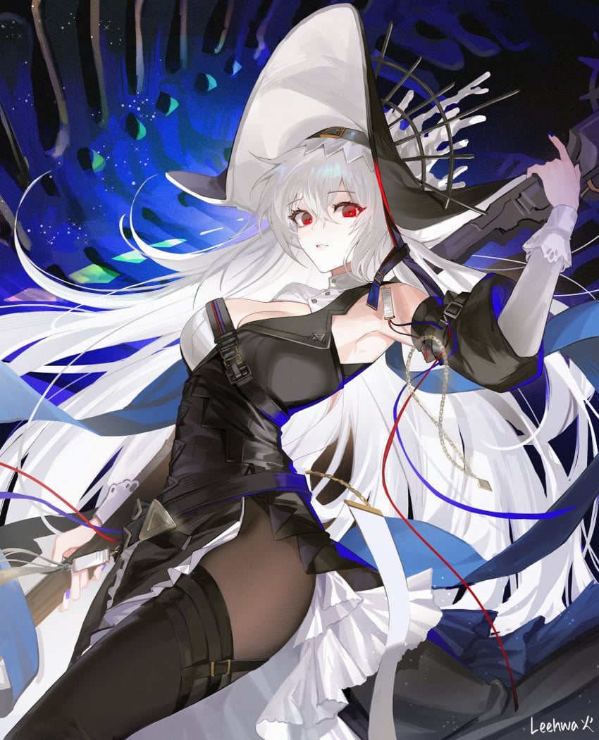 specter and specter the unchained (arknights) drawn by rihi_(leehwa_owo)