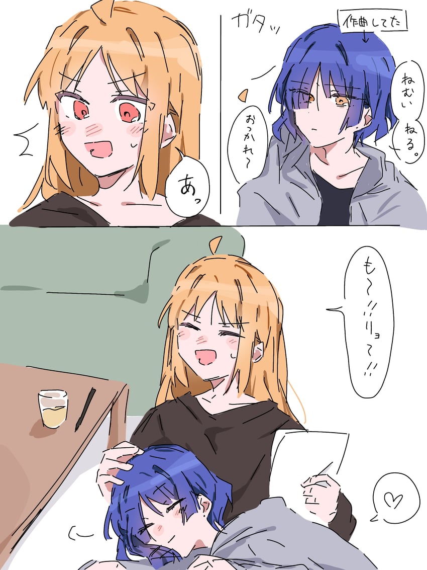 ijichi nijika and yamada ryo (bocchi the rock!) drawn by akng1110