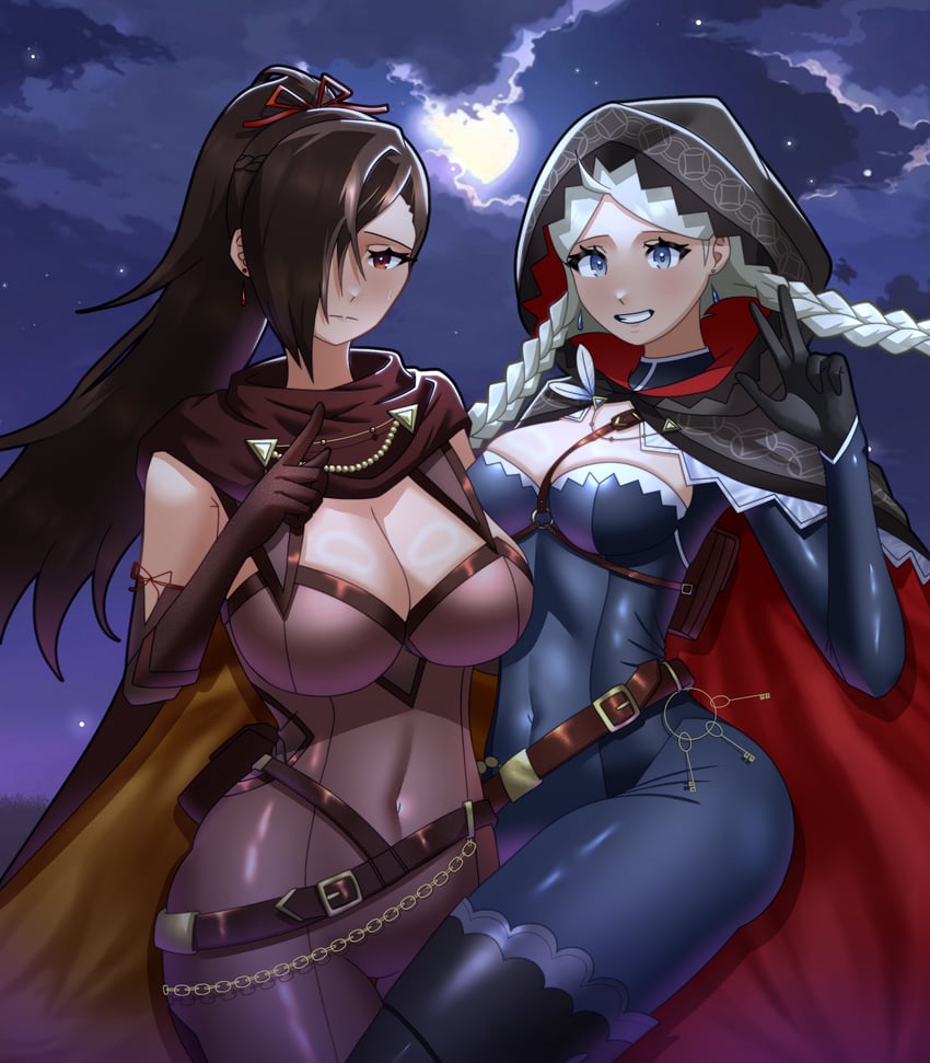 nina and kagero (fire emblem and 2 more) drawn by novasvr