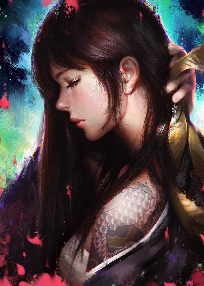 hanzo (overwatch and 1 more) drawn by liang_xing