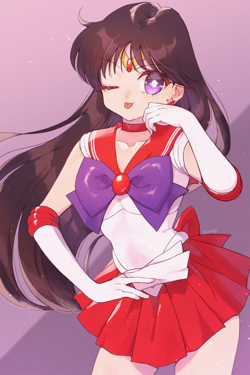 hino rei and sailor mars (bishoujo senshi sailor moon) drawn by yyemoyy