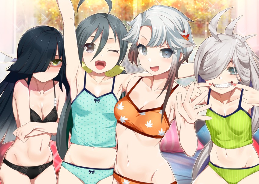 kiyoshimo, asashimo, hayashimo, and akishimo (kantai collection) drawn by kusaka_souji