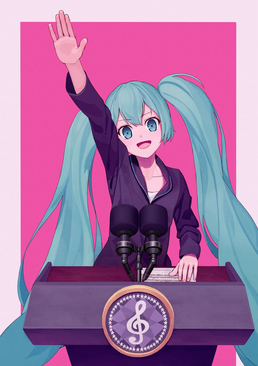 hatsune miku (vocaloid and 1 more) drawn by tru_(true_root)
